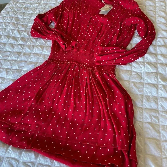 Rails Jasmine polka dot red scarlet mini dress - Picture 4 of 10